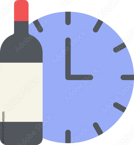 Wine Aging Flat Icon