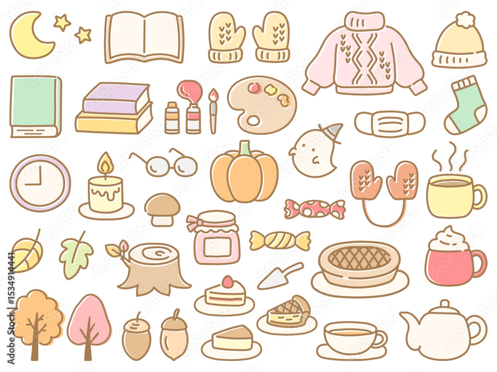秋のイラストセット 秋のイラストセット