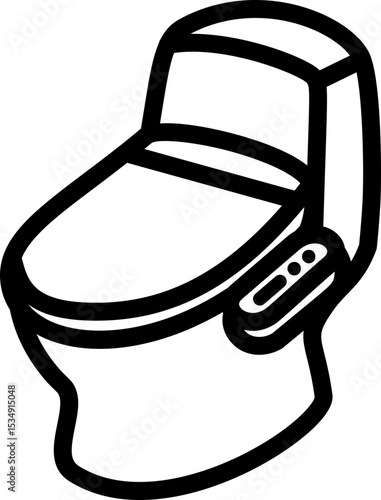 Smart Toilet Line Icon