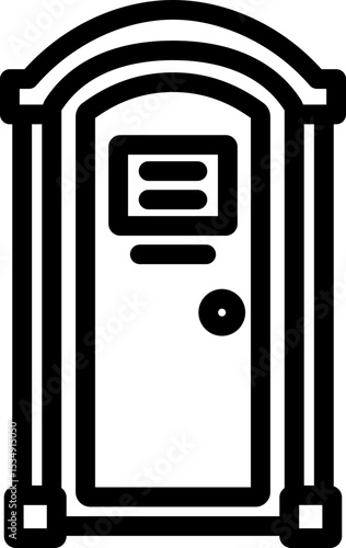 Portable Toilet Line Icon