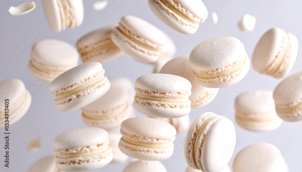 Obraz premium Floating macarons