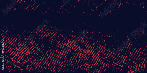 Red halftone dots blue color pattern gradient grunge texture background. Dot pop art comic sport style. Vector dynamic illustration.