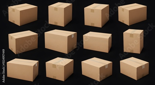 Wallpaper Mural Cardboard Boxes Set - Multiple Angles - Shipping, Packing and Storage Torontodigital.ca