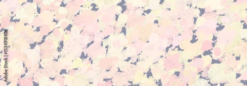 Brush texture, Abstract flower garden on violet background, Procreate Pocket Digital Art