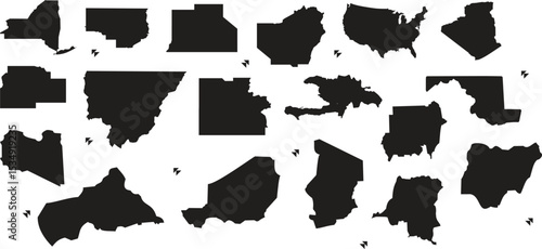 Eurasia, political map with individually colored states. Largest continental area on Earth, comprising all landmasses of Europe and Asia. With its nearly 100 states