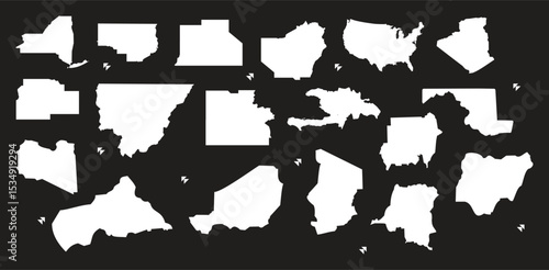 Eurasia, political map with individually colored states. Largest continental area on Earth, comprising all landmasses of Europe and Asia. With its nearly 100 states