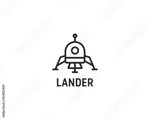 Lander icon vector design art illustration.
