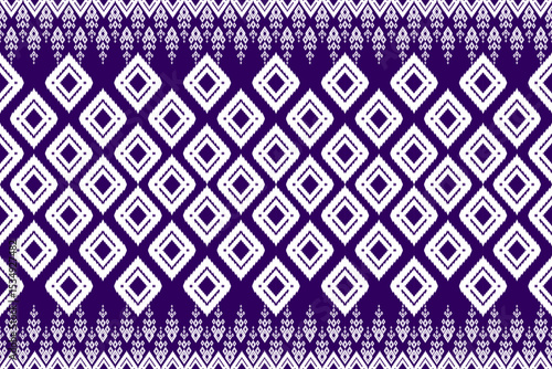 Abstract geometric design of ethnic, western fashion for Pakistani, Indian, Arab rugs, fabric, clothing, rugs, vector illustration, embroidery style, seamless, and wallpaper.