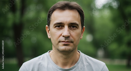 Portrait of a Man in a Park
