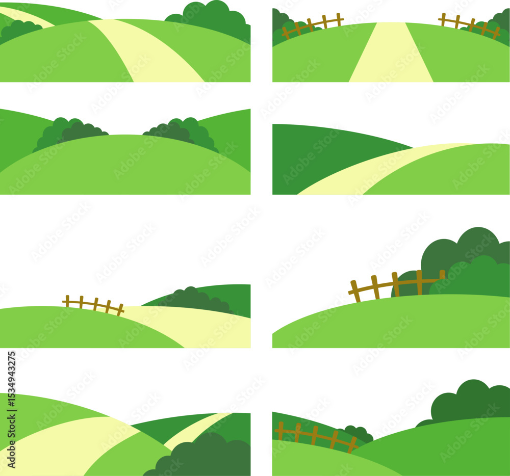 Obraz premium Grass Hill Illustration