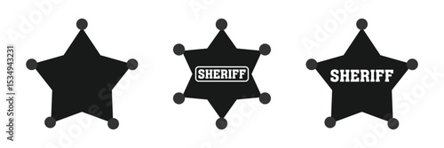 Sheriff star badge representing law enforcement and justice