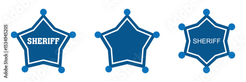 Sheriff Star Badge Icon
