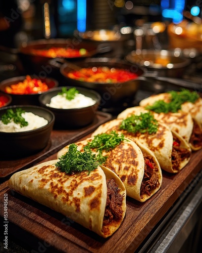 Wallpaper Mural Delicious Tacos Buffet Display. Torontodigital.ca