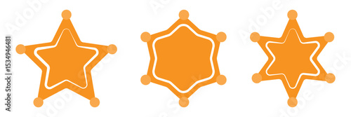 Sheriff star, sheriff badge, police star, star icon vector