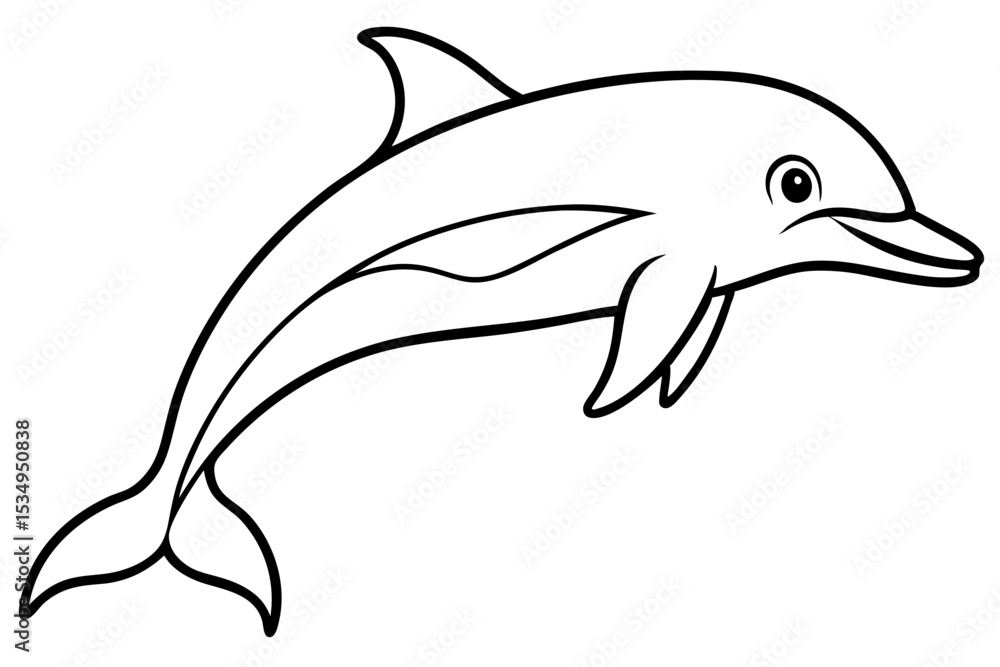 Fototapeta premium Minimalist Dolphin Vector