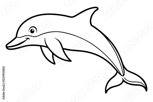 Minimalist Dolphin Vector