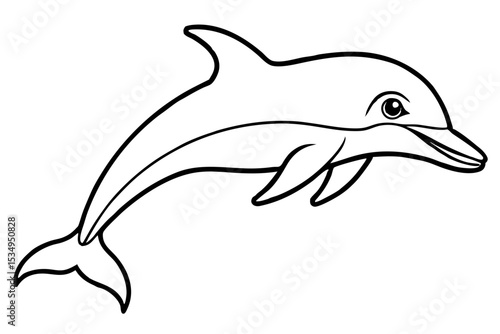 Minimalist Dolphin Vector
