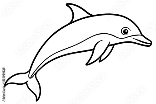Minimalist Dolphin Vector