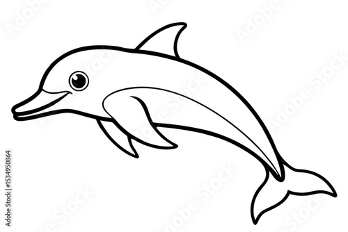 Minimalist Dolphin Vector