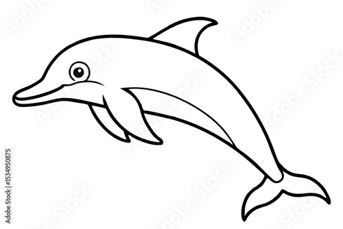 Minimalist Dolphin Vector