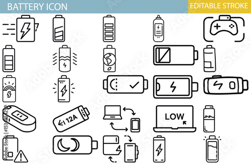 Battery Icon Collection: Keep Your Devices Powered