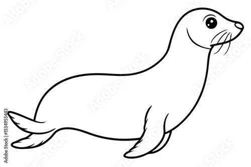 Minimalist Seal Vector