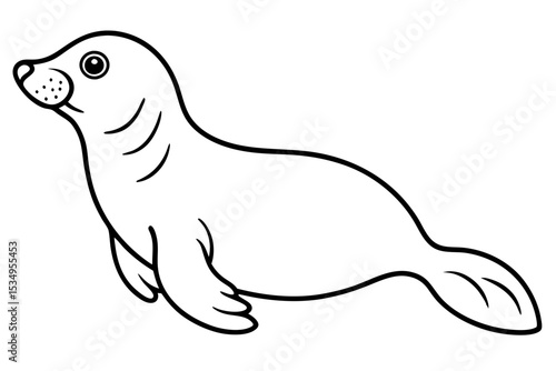 Minimalist Seal Vector
