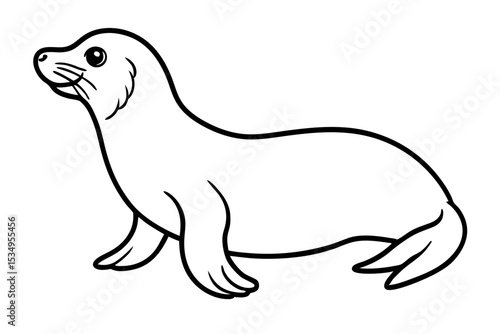 Minimalist Seal Vector