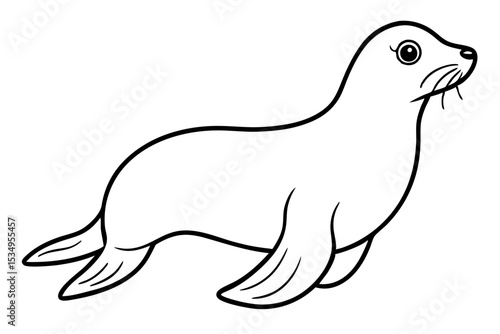 Minimalist Seal Vector