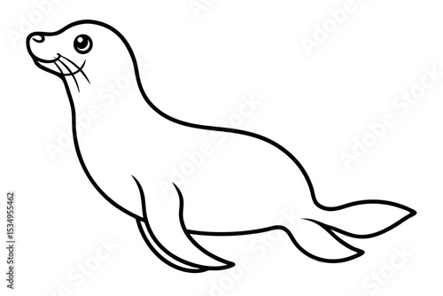 Minimalist Seal Vector