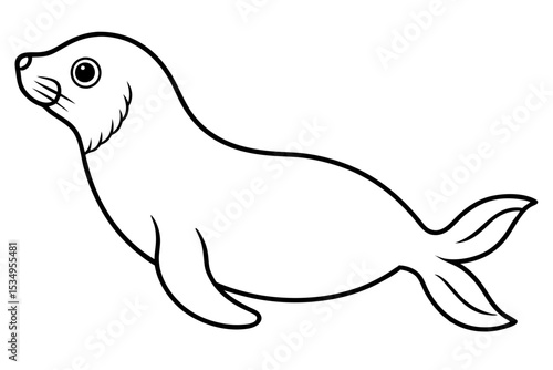 Minimalist Seal Vector