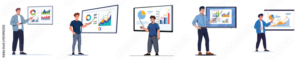 Fototapeta premium Data Presentation: Visualizing Growth and Insights