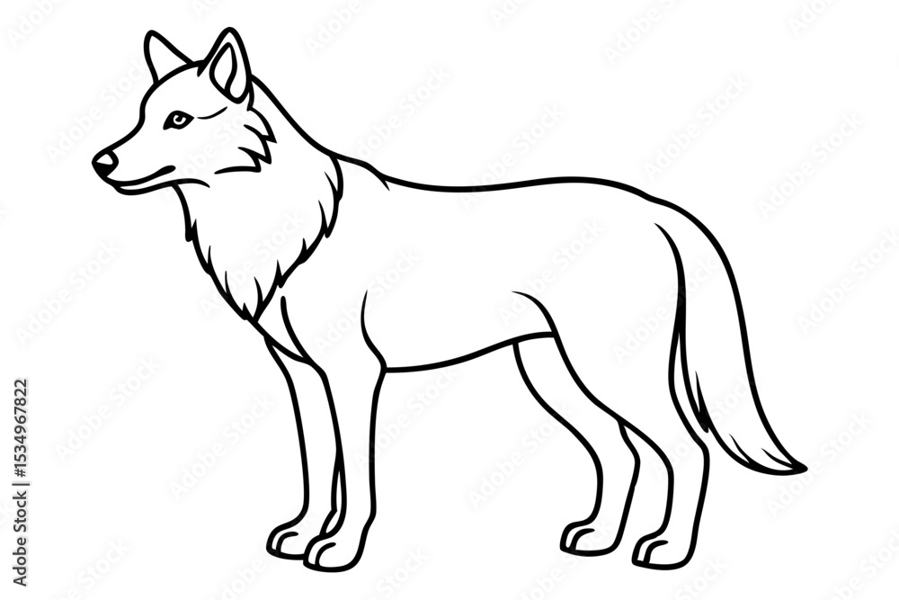 Obraz premium Wild Wolf Outline