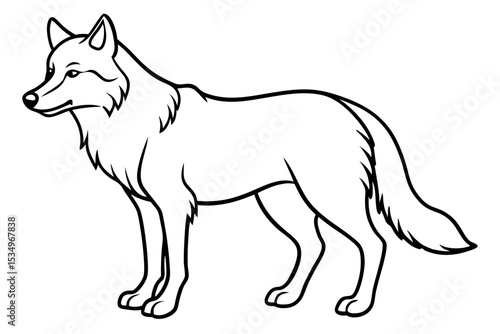 Wild Wolf Outline