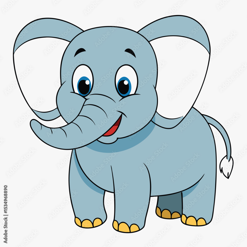 Obraz premium Elephant white background