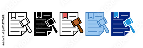 Legal Document Icon Element For Design