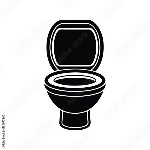 Minimal a toilet seat icon vector illustration