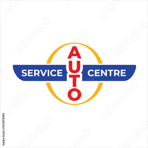 Auto Service Centre Logo – Car Repair, Garage Maintenance