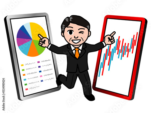 壱A：スマホアプリでNISA投資の複利運用をする中年男性_CS3 2025_0610_037