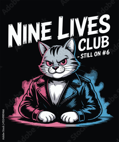 Nine Lives Club Graphic Design
