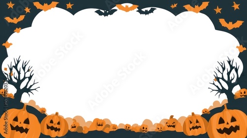Digital Halloween picture frame template