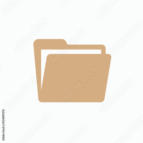 Brown folder icon with rounded edges on a white background