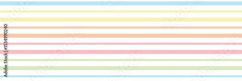 Summer Color Lines  Seamless Pattern. Horizont Soft Color Stripes Kids Print. Childrens  Background. Vector illustration