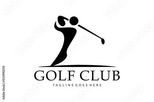 Open golf championship logo illustration design