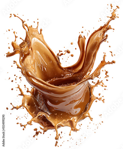 Chocolate splash, delicious drink, cocoa