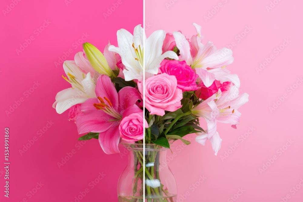 Obraz premium Flower bouquet mockup