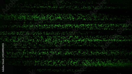 Noise on a old TV screen. tv screen noise glitch effect. Glitch  green noise television . Static Noise on the black Background. TV Footage, Analog Signal With Bad Interference. 4k video