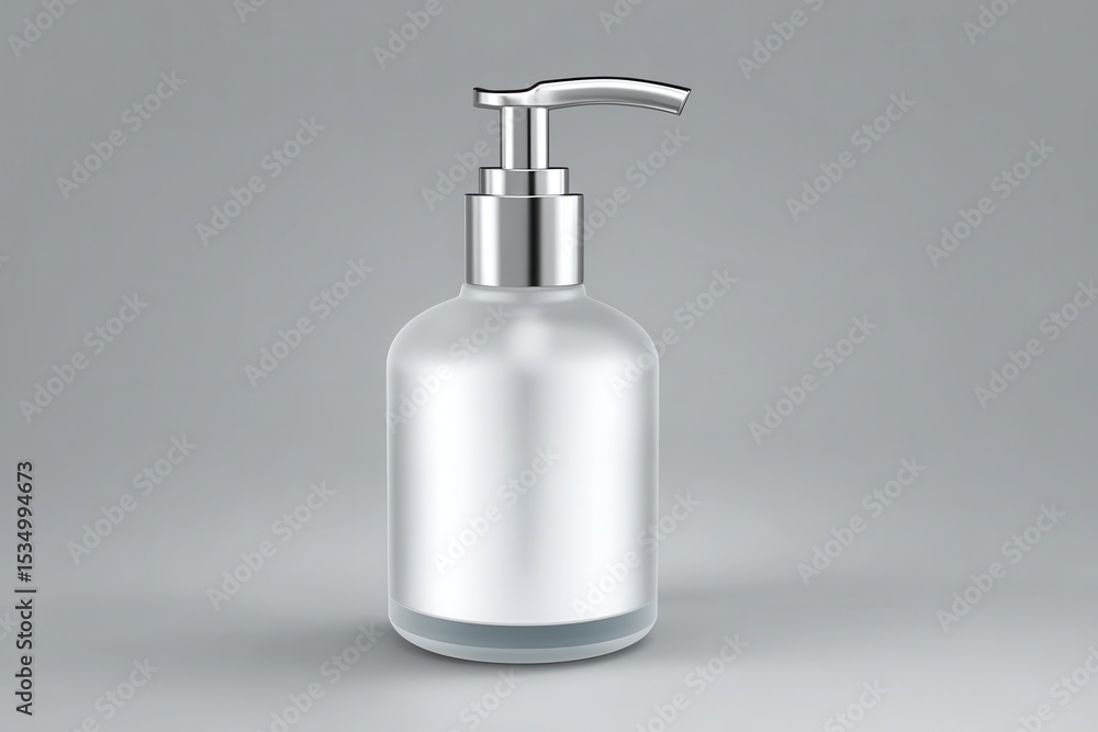 Frosted glass cosmetic bottle mockup Frosted glass cosmetic bottle mockup