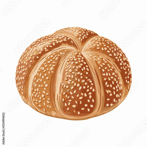 Traditional Taboon Bread with Sesame Seeds