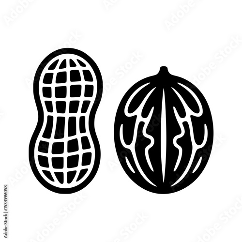 Peanut and walnut icon